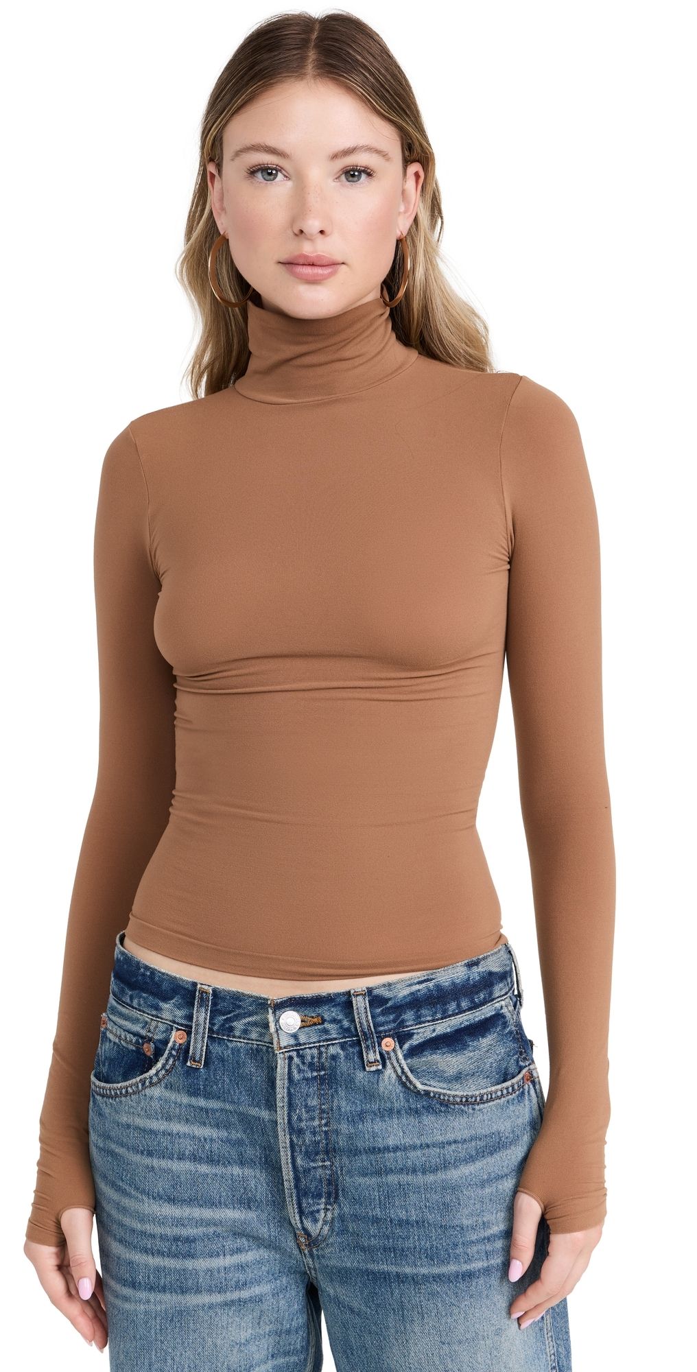 Commando Ballet Body Turtleneck Cocoa One Size