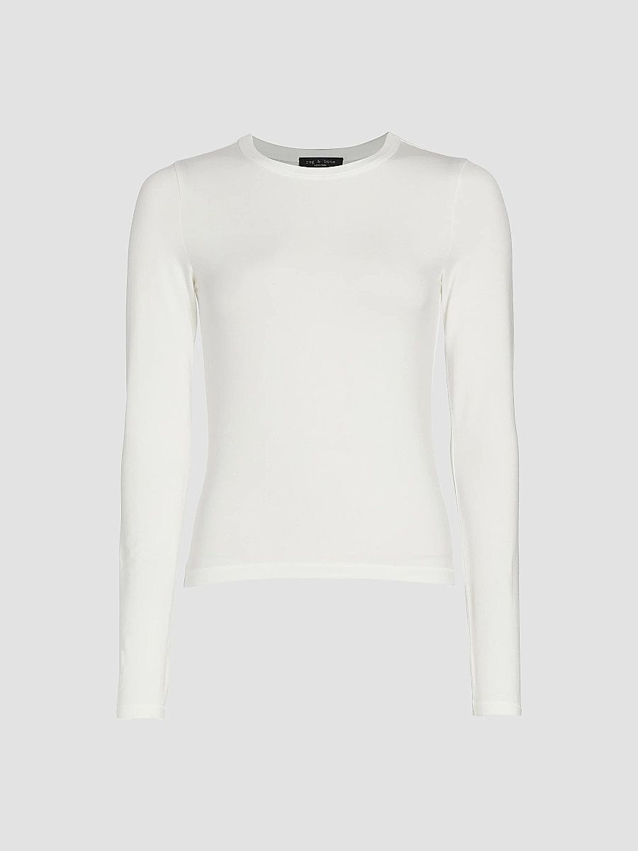rag & bone Women's Icons Luca Long-Sleeve Top - White - Size XS