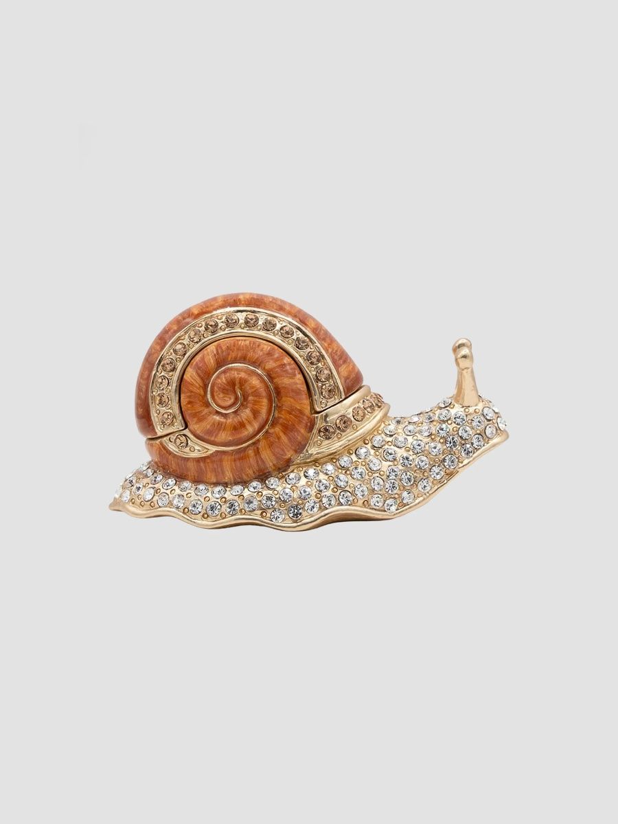 Jay Strongwater Flora Fauna Serene Snail Box - Flora Fauna