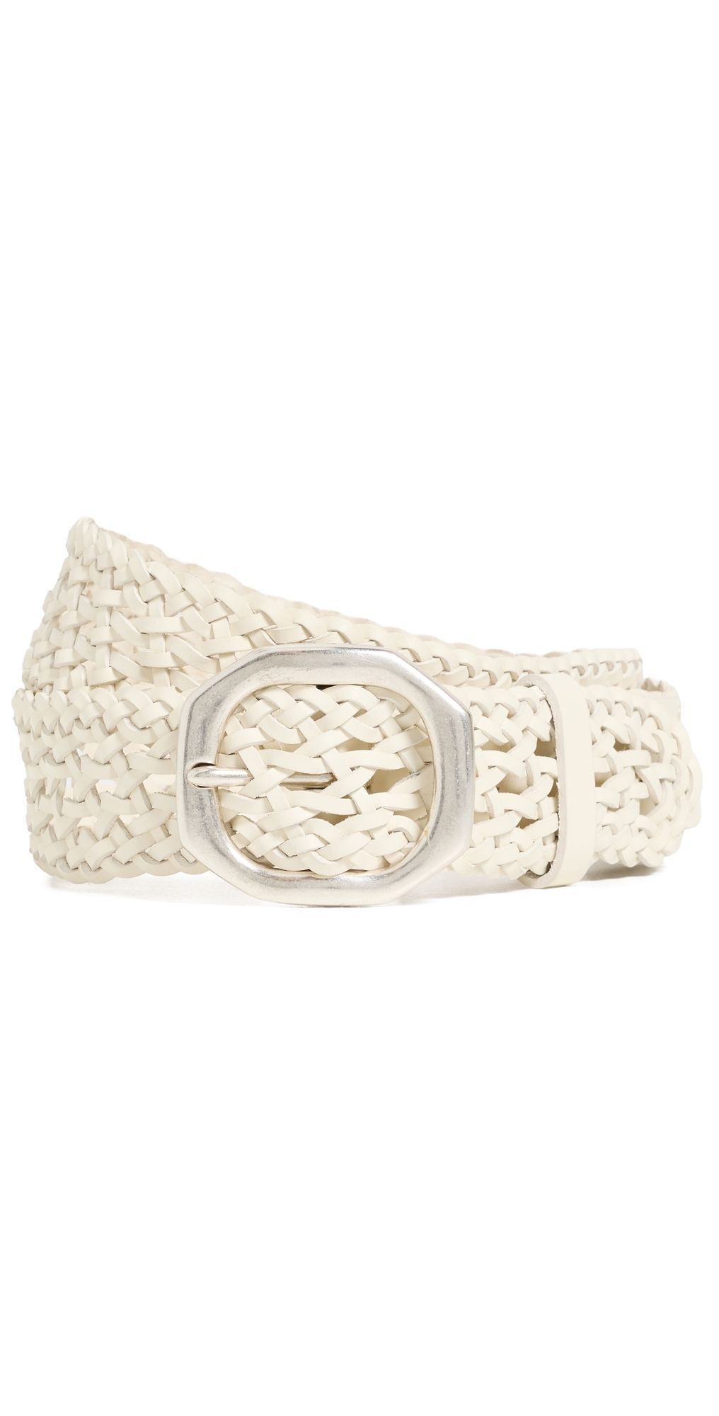 rag & bone Audrey Woven Belt Antique White XS