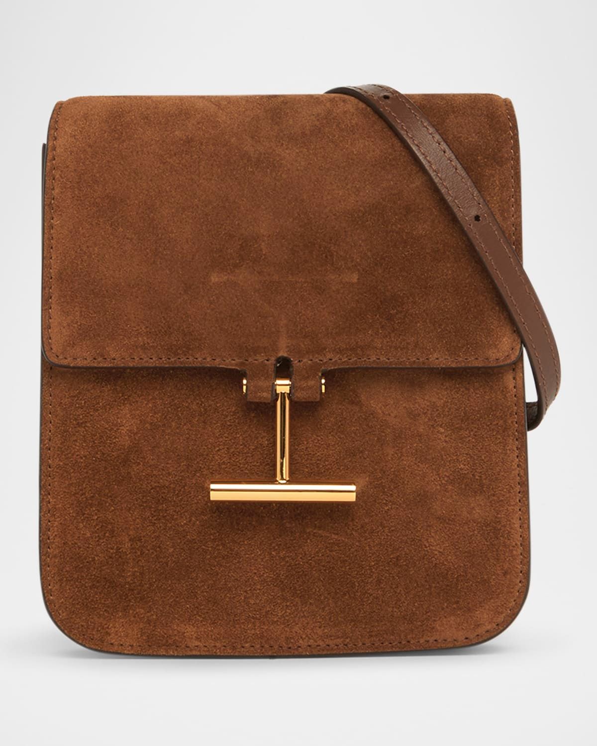 Tara Mini Flap Crossbody Bag in Suede