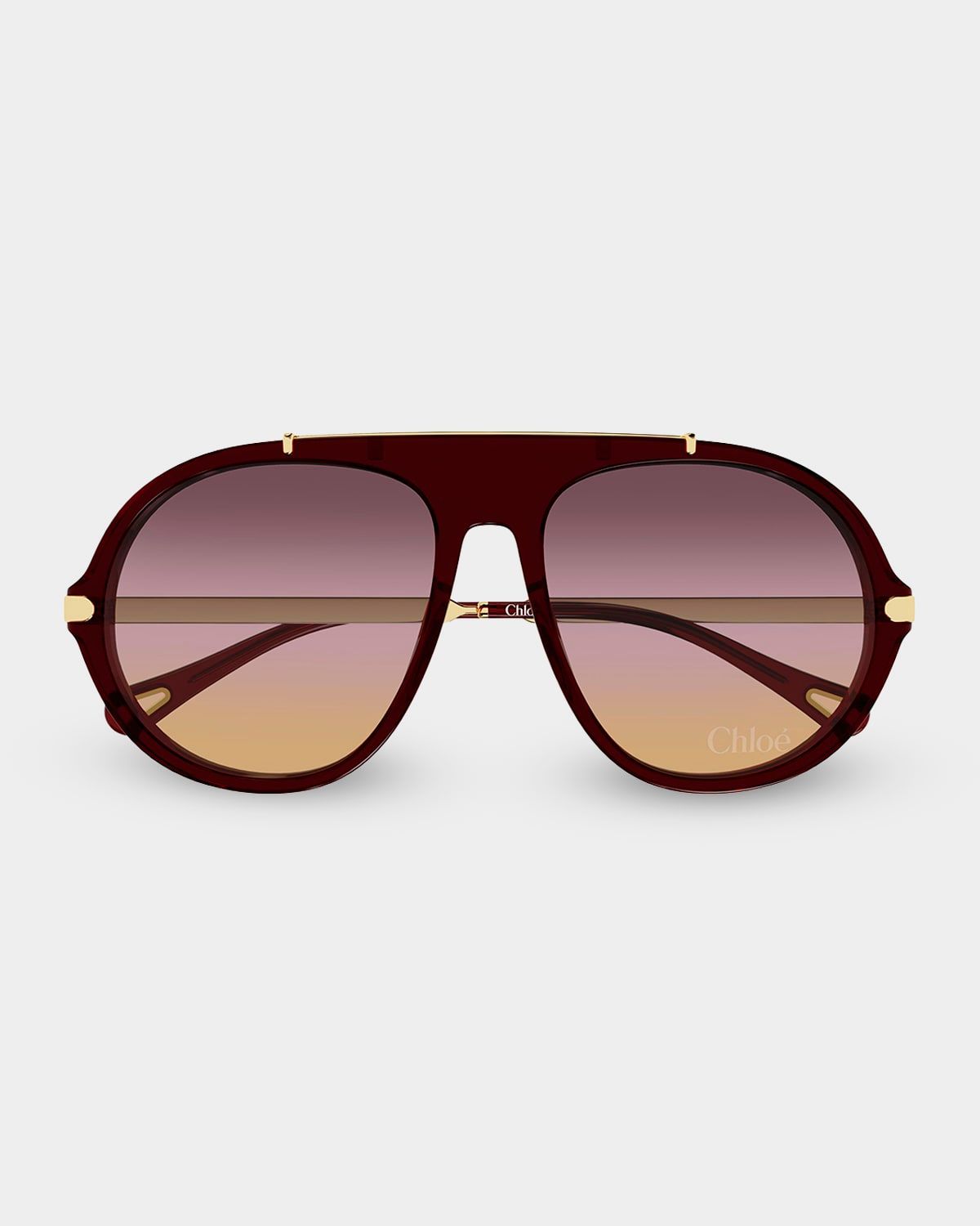 58mm Acetate & Metal Aviator Sunglasses