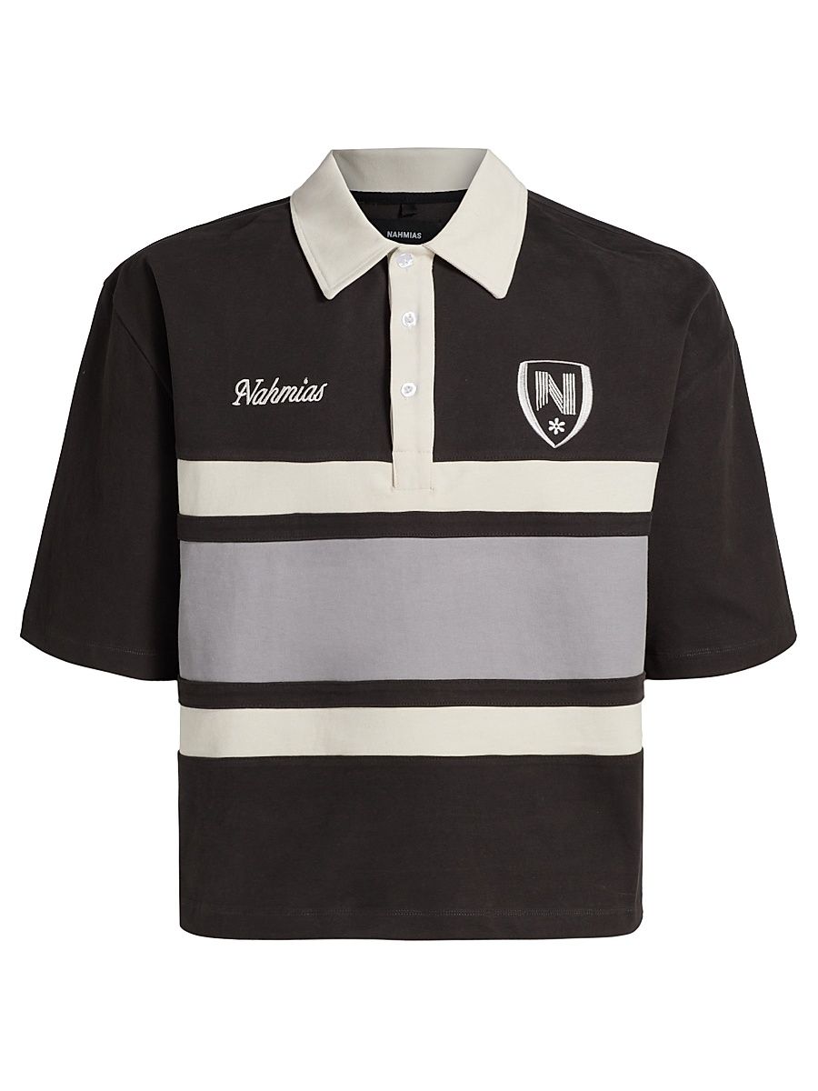 Men's Collegiate Polo Shirt - Off Black - Size XXL