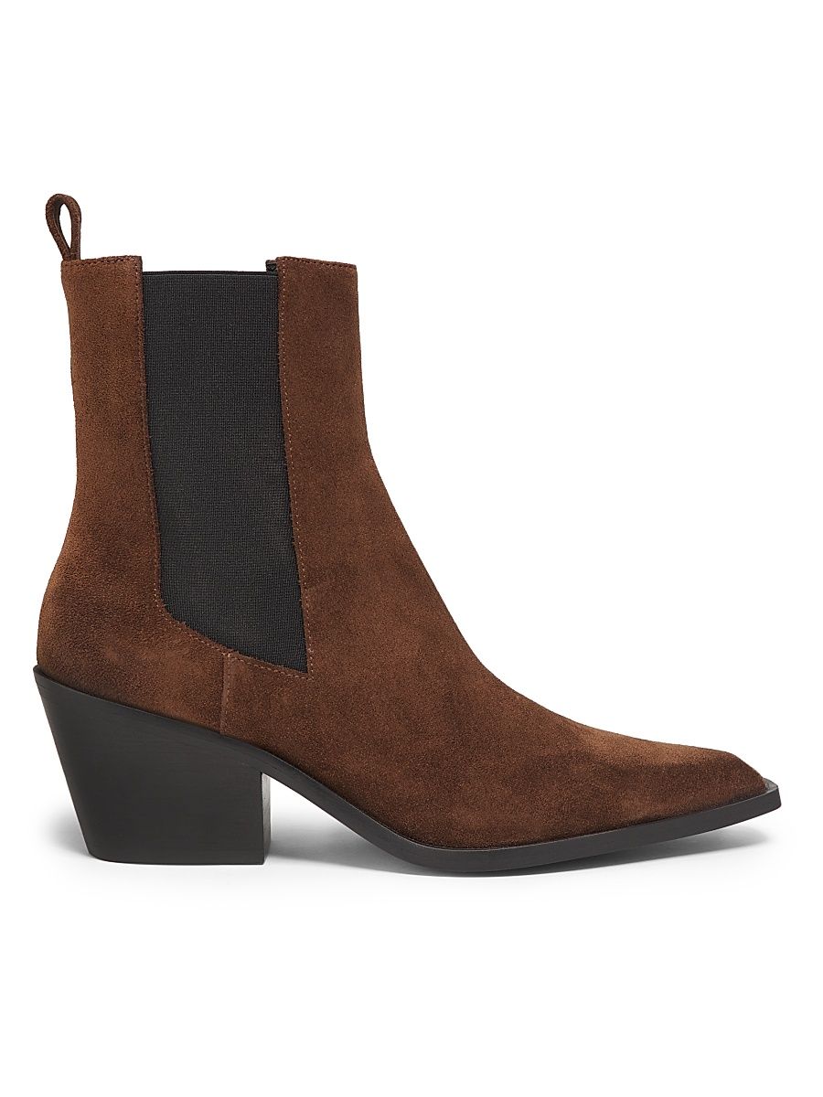 Women's Leo Suede Ankle Boots - Cognac Suede - Size 11