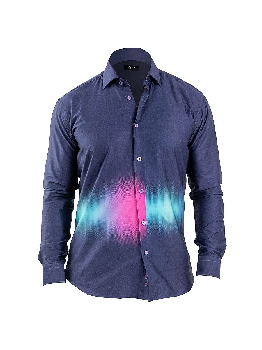 Men's Fibonacci Aurora Shirt - Purple - Size XXL