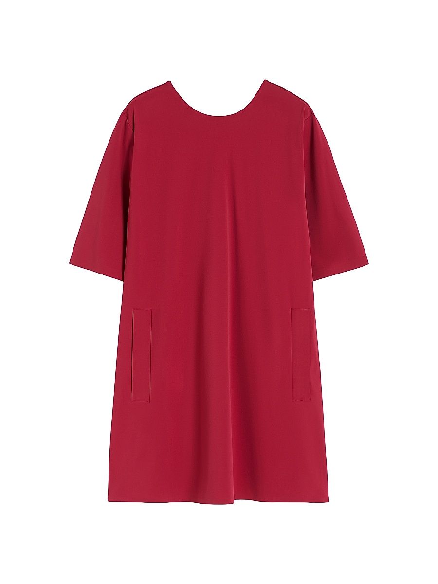 Women's Flared Jersey Mini Dress - Dark Red - Size XL