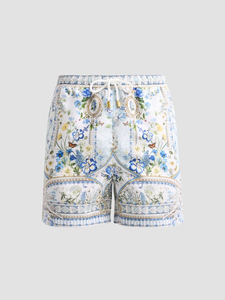 Camilla Men's Dandelion Skies Mid-Length Boardshorts - Dandelion Skies - Size XL