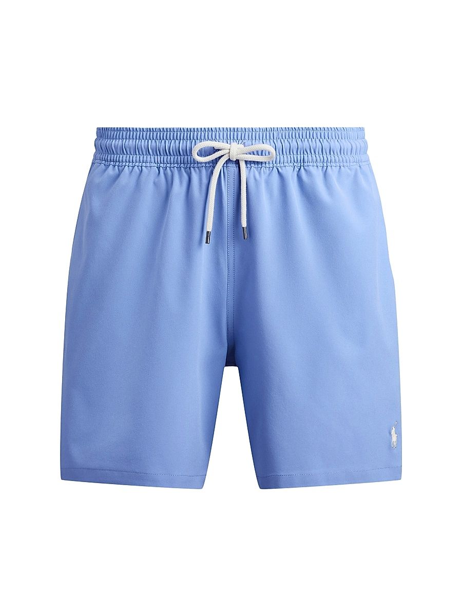 Men's Traveler Mid-Length Swim Trunks - Harbor Island Blue White - Size XXL