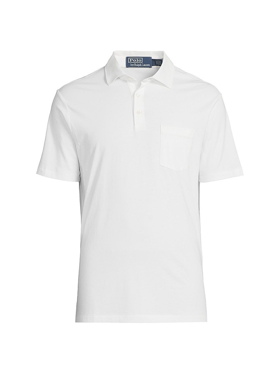 Men's Standard-Fit Lisle Polo Shirt - White - Size XXL