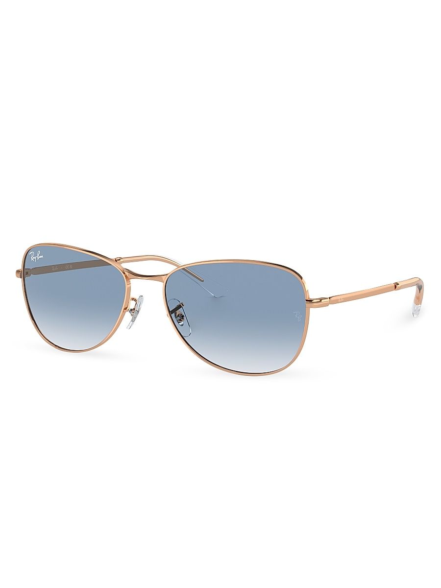 Women's RB3733 59MM Aviator Sunglasses - Gold Blue Gradient