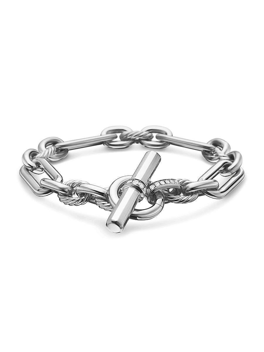 Women's Lexington Chain Bracelet in Sterling Silver - Silver - Size Large