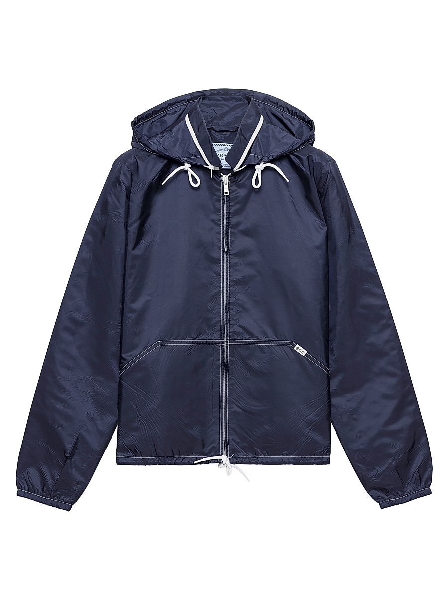 Women's Lightweight Nylon Blouson Jacket - Blue - Size 8