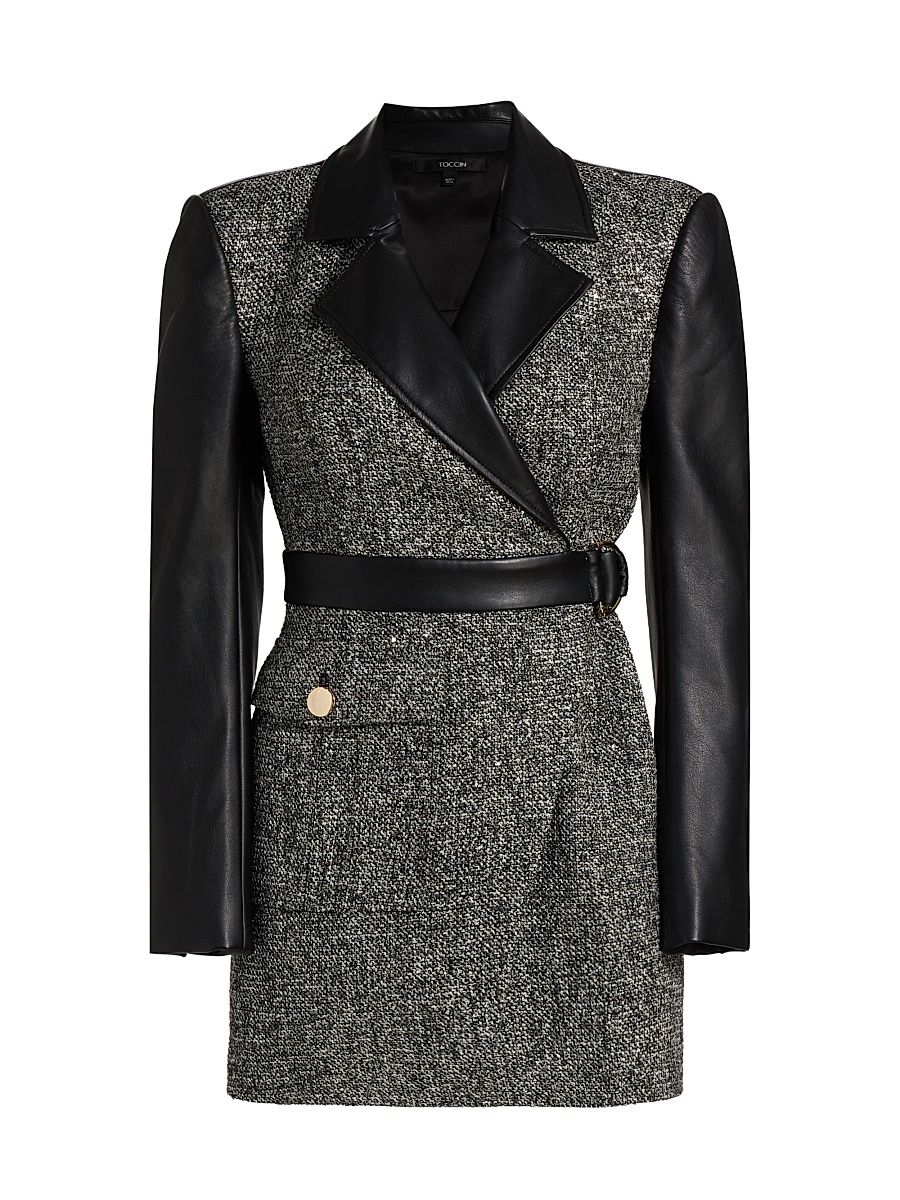 Women's Tara Tweed Wrap Dress - Charcoal Multi - Size 14