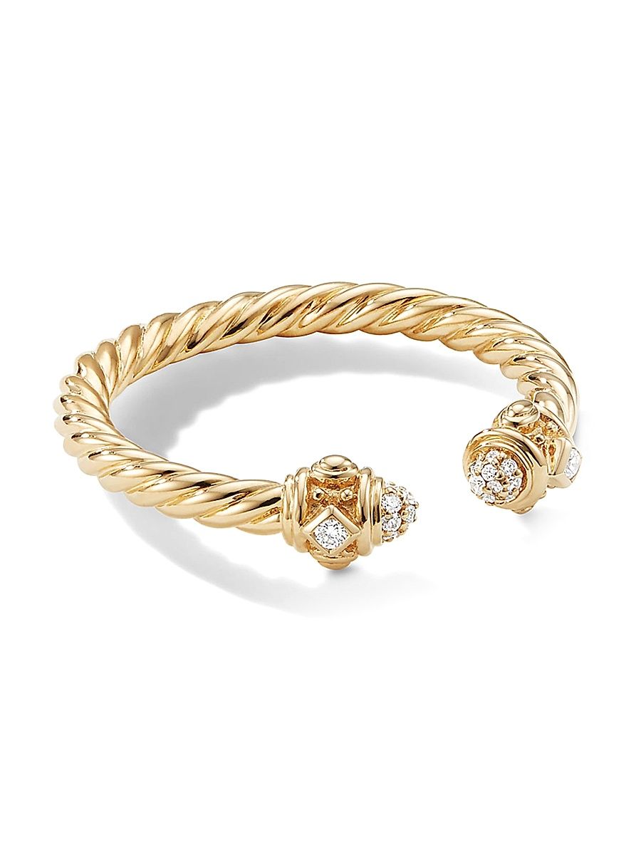 Women's Renaissance Ring In 18K Yellow Gold - Diamond - Size 10