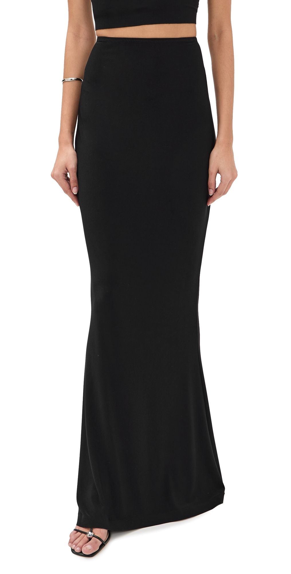 Norma Kamali Obie Long Skirt Black M
