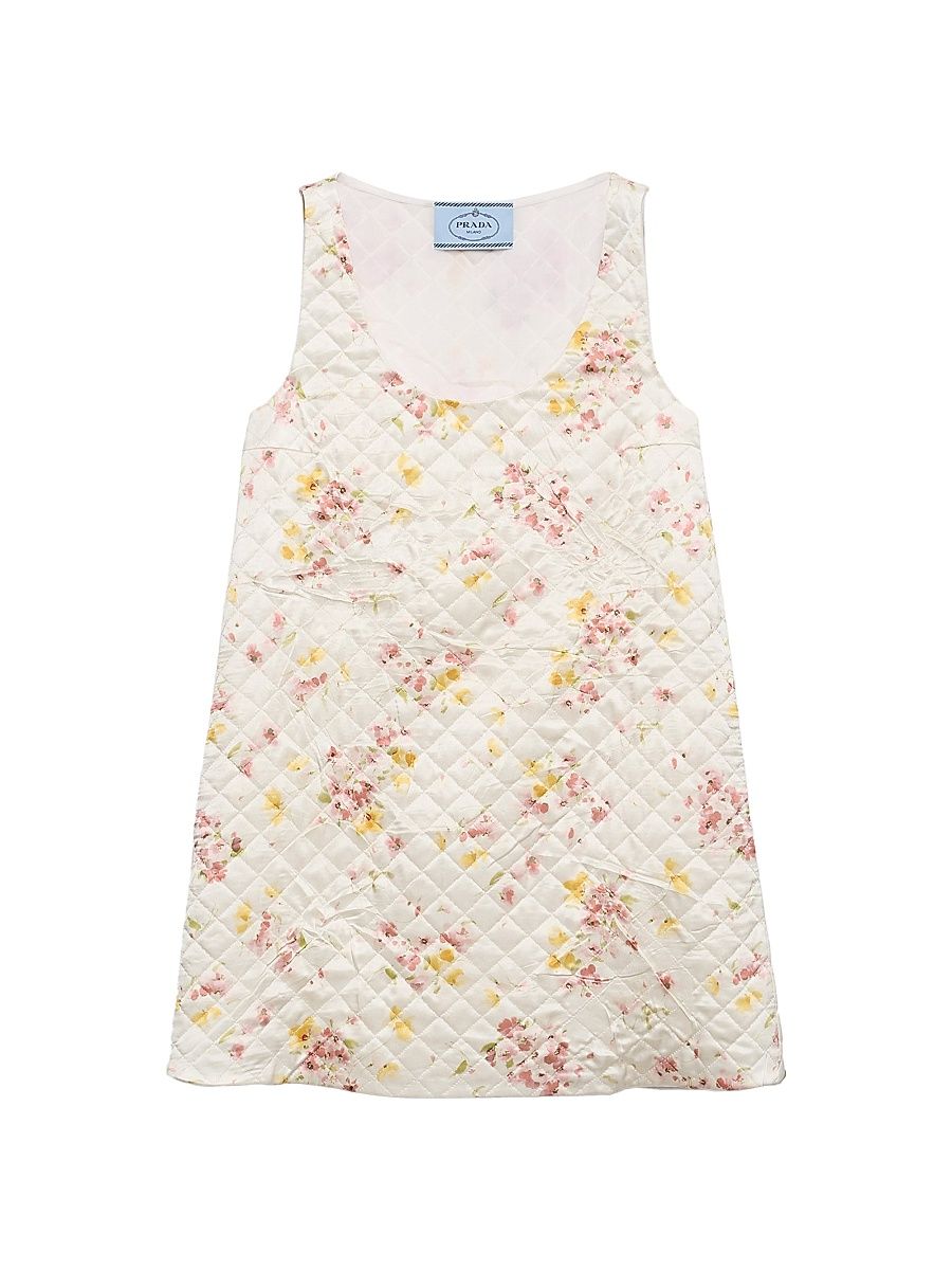 Women's Quilted Satin Mini Dress - Pink - Size 12