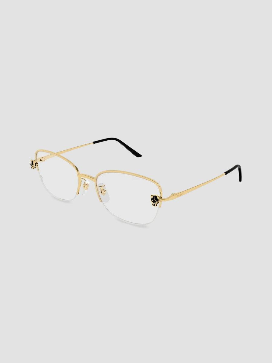 Cartier Women's Panthère de Cartier 55MM 24K-Gold-Plated Optical Eyeglasses - Gold