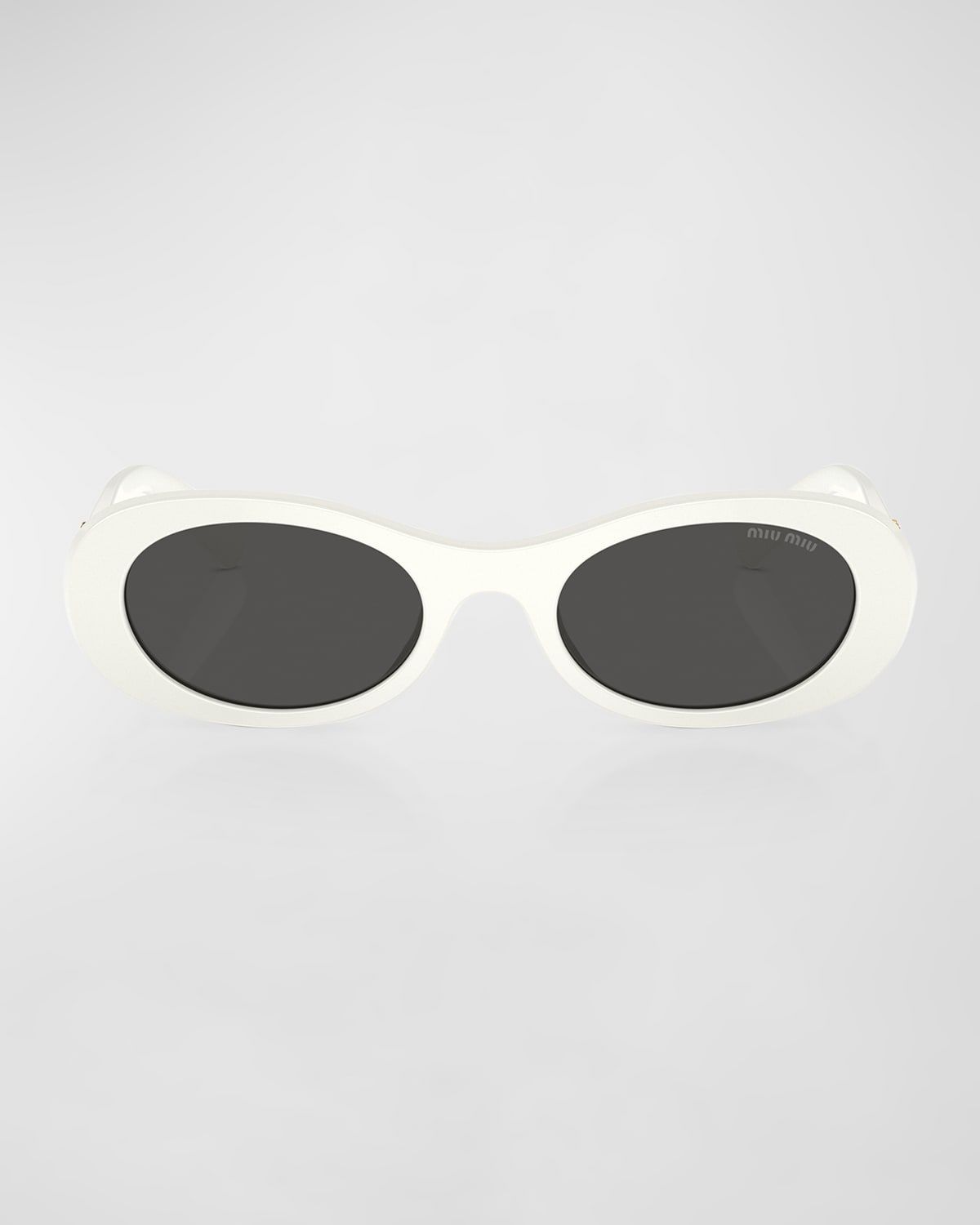Logo Acetate Oval Sunglasses