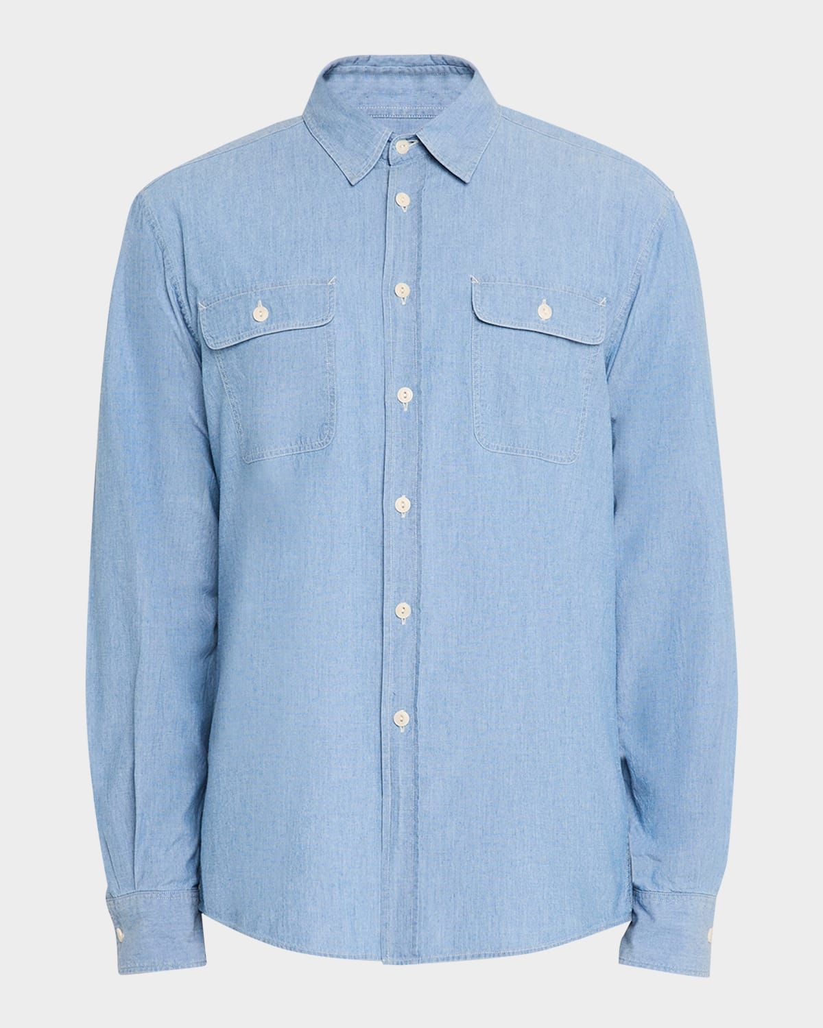 Men & apos;s Washed Chambray Sport Shirt