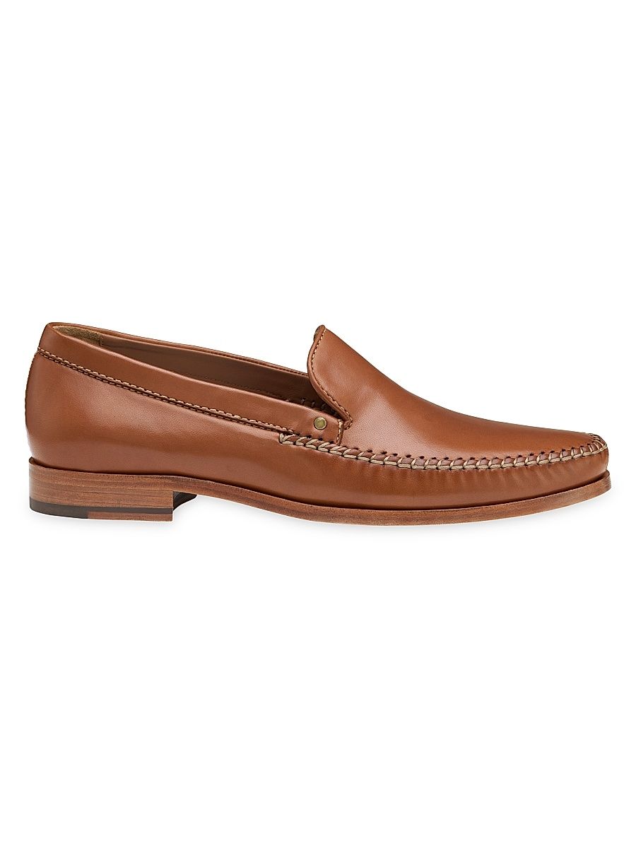 Men's Baldwin Leather Loafers - Cognac - Size 10