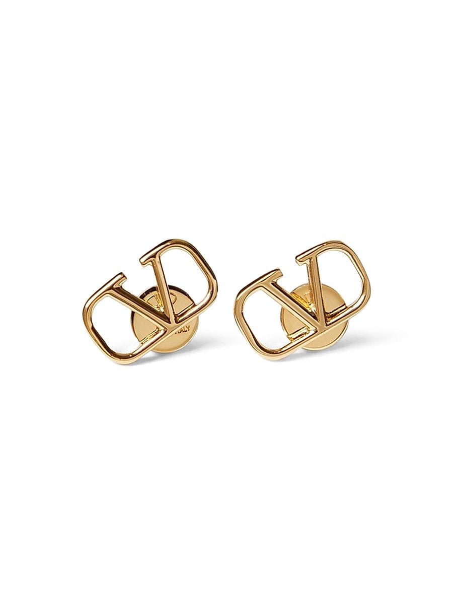 Women's VLogo Signature Metal Earrings - Gold