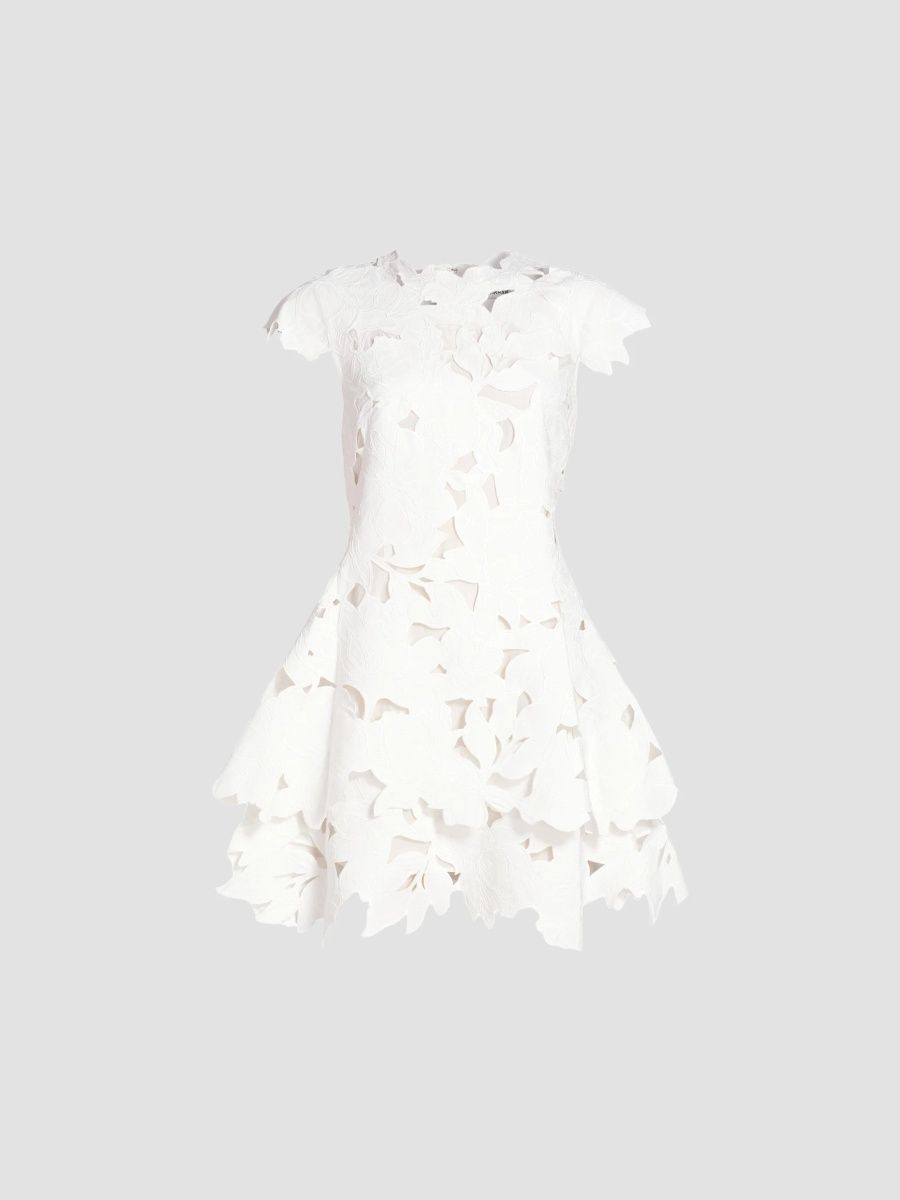 SIMKHAI Women's Holloway Cut-Out Lace Minidress - White - Size 6