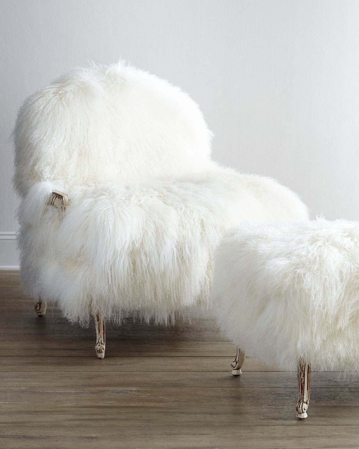 Worthen Sheepskin Bergere Chair