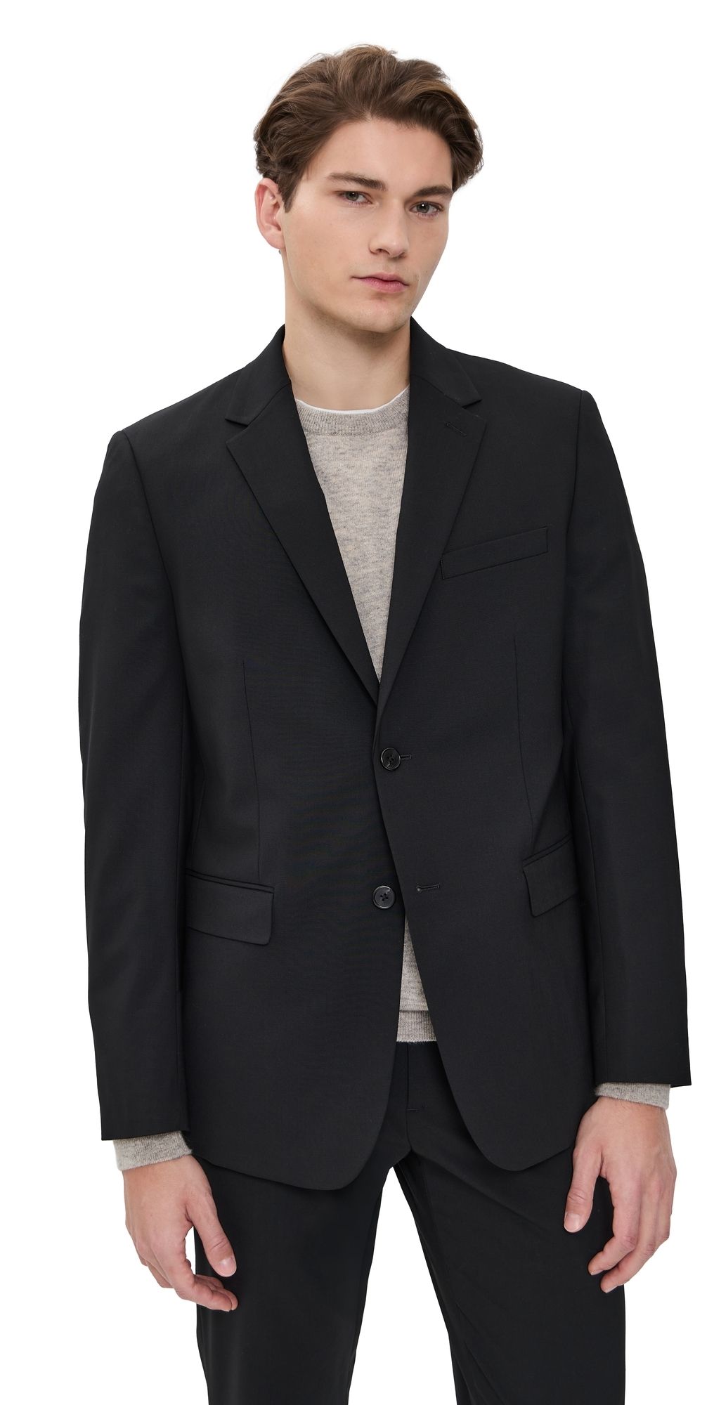 Theory Chambers Stretch Wool Blazer Deep Black 42S