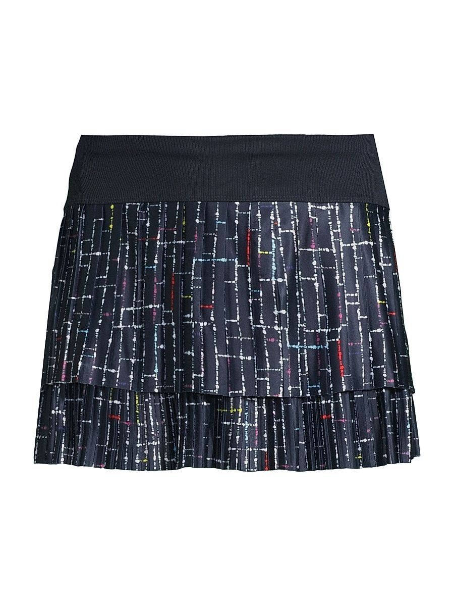 Women's Ps I Love You Lovin' Boucle Pleated Skirt - Midnight - Size XL