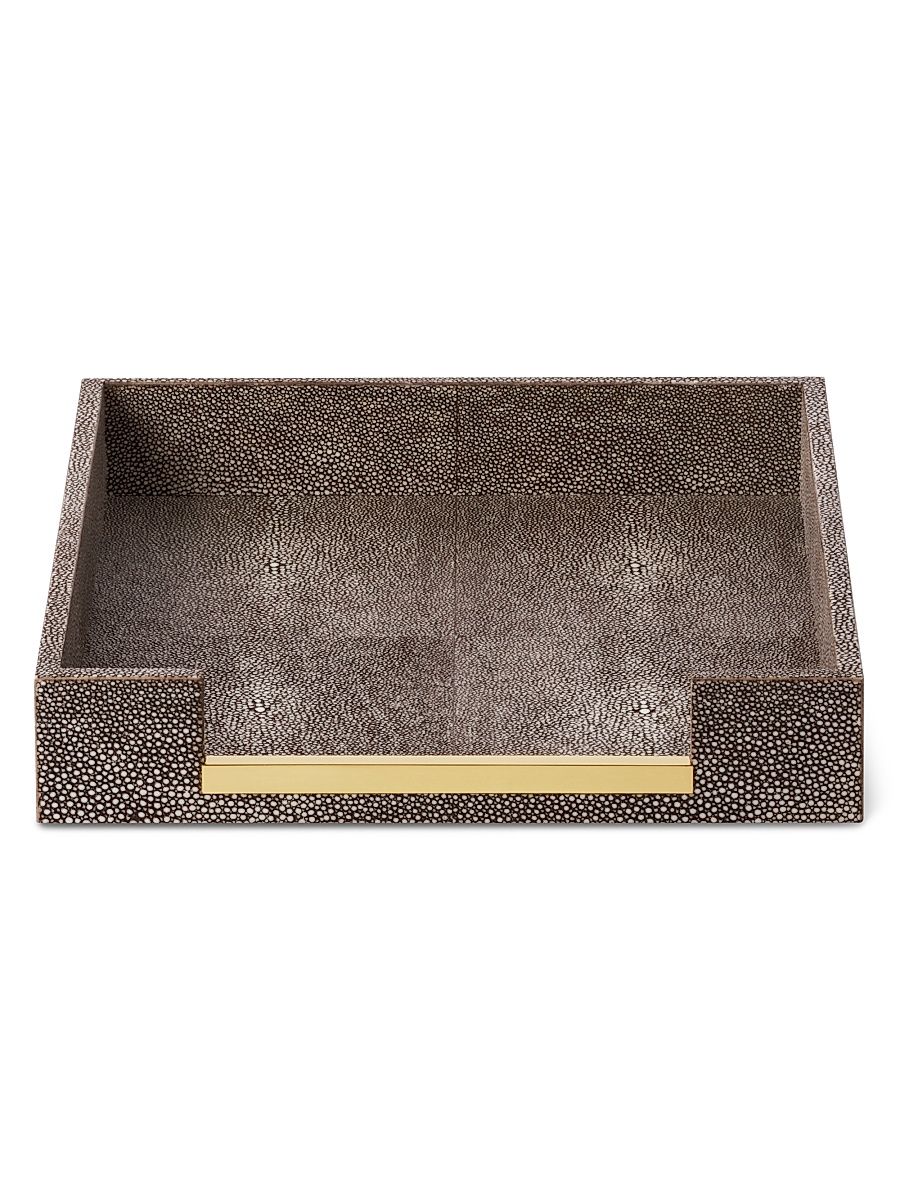 Shagreen Paper Tray - Chocolate