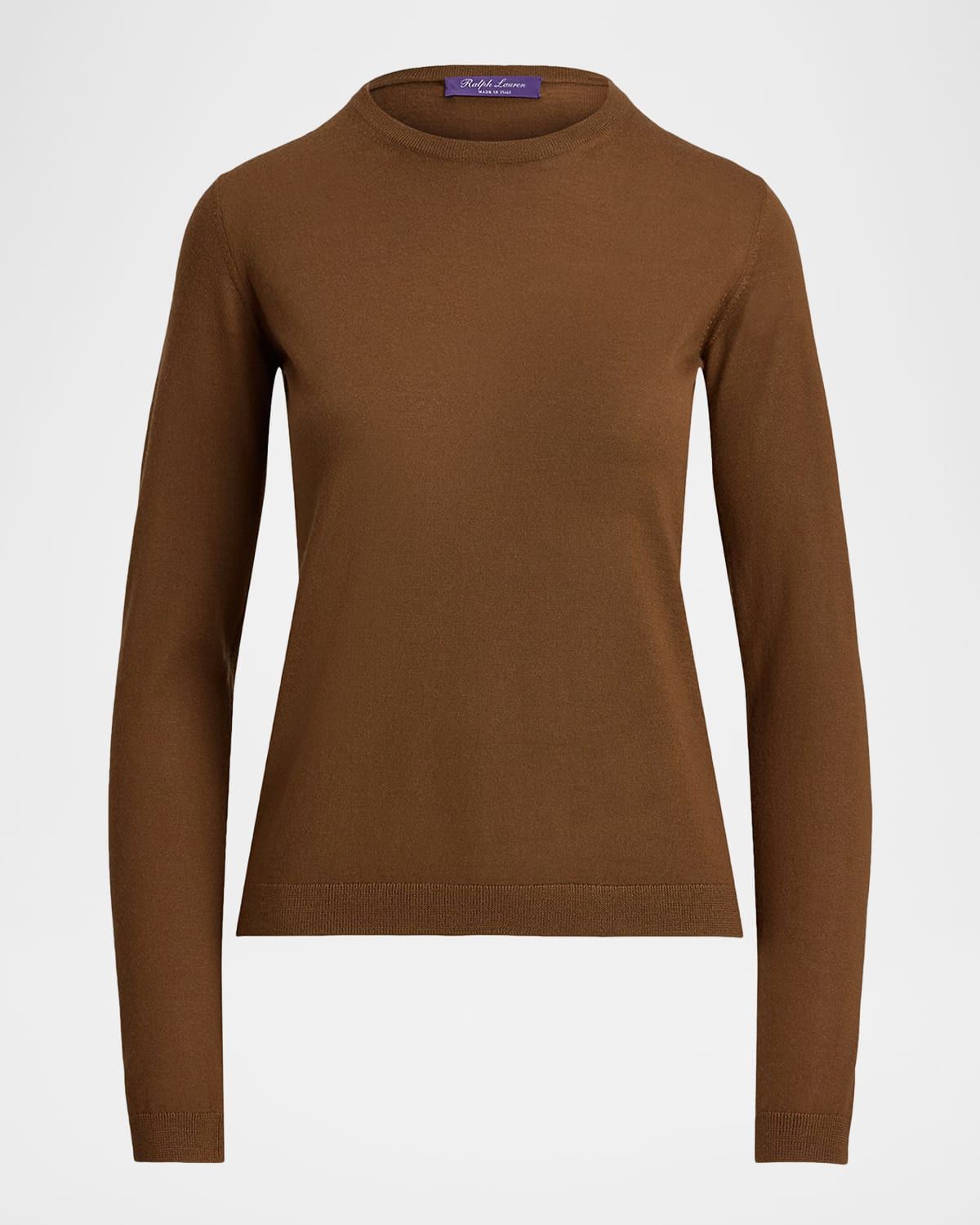 Cashmere Jersey Crewneck Sweater