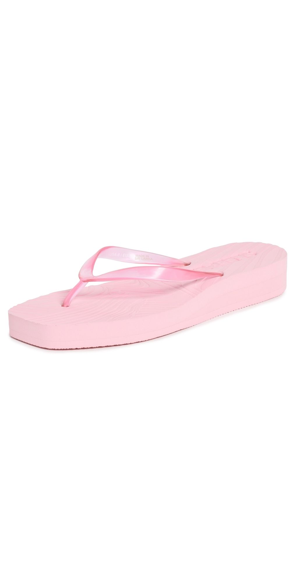 SLEEPERS Platform Transparent Flip Flops Pink Sorbet Transparent 38