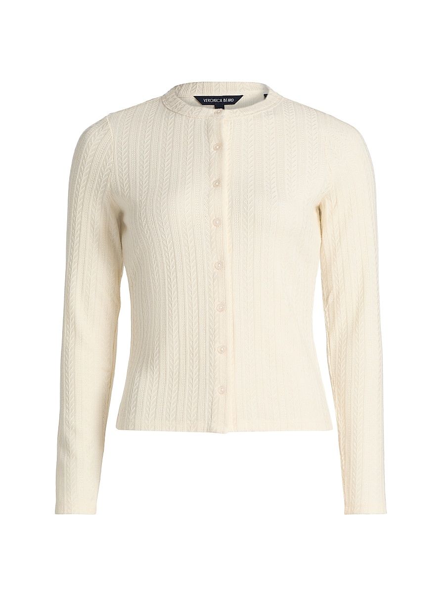 Women's Lira Chevron Cardigan - Ecru - Size XL