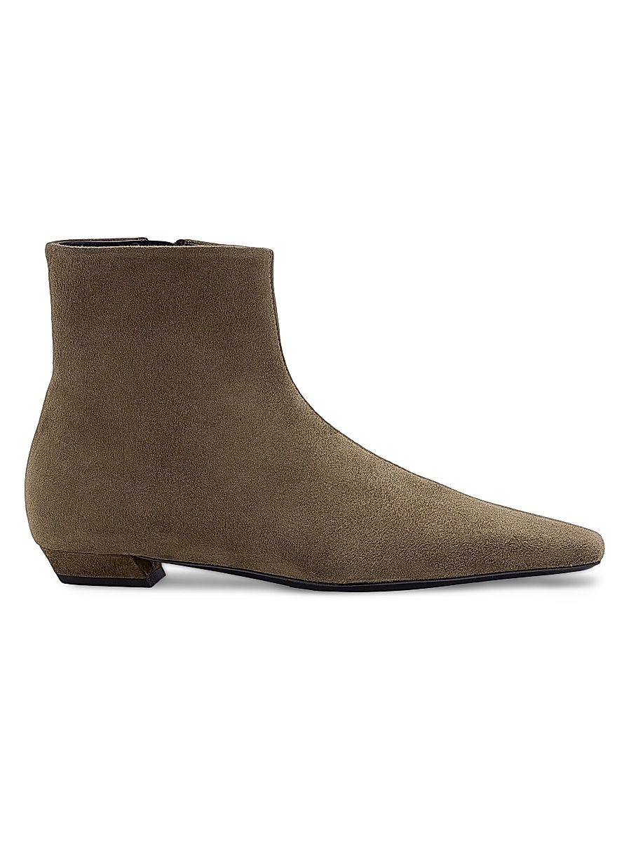 Women's Trap 25MM Suede Ankle Boots - Moss - Size 10