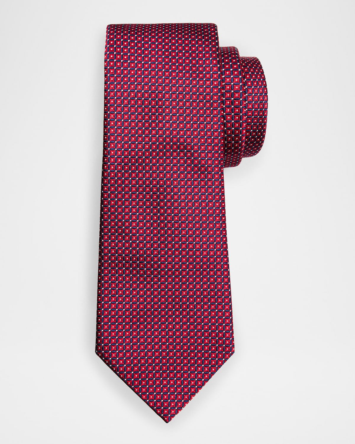 Men & apos;s Micro-Square Silk Tie