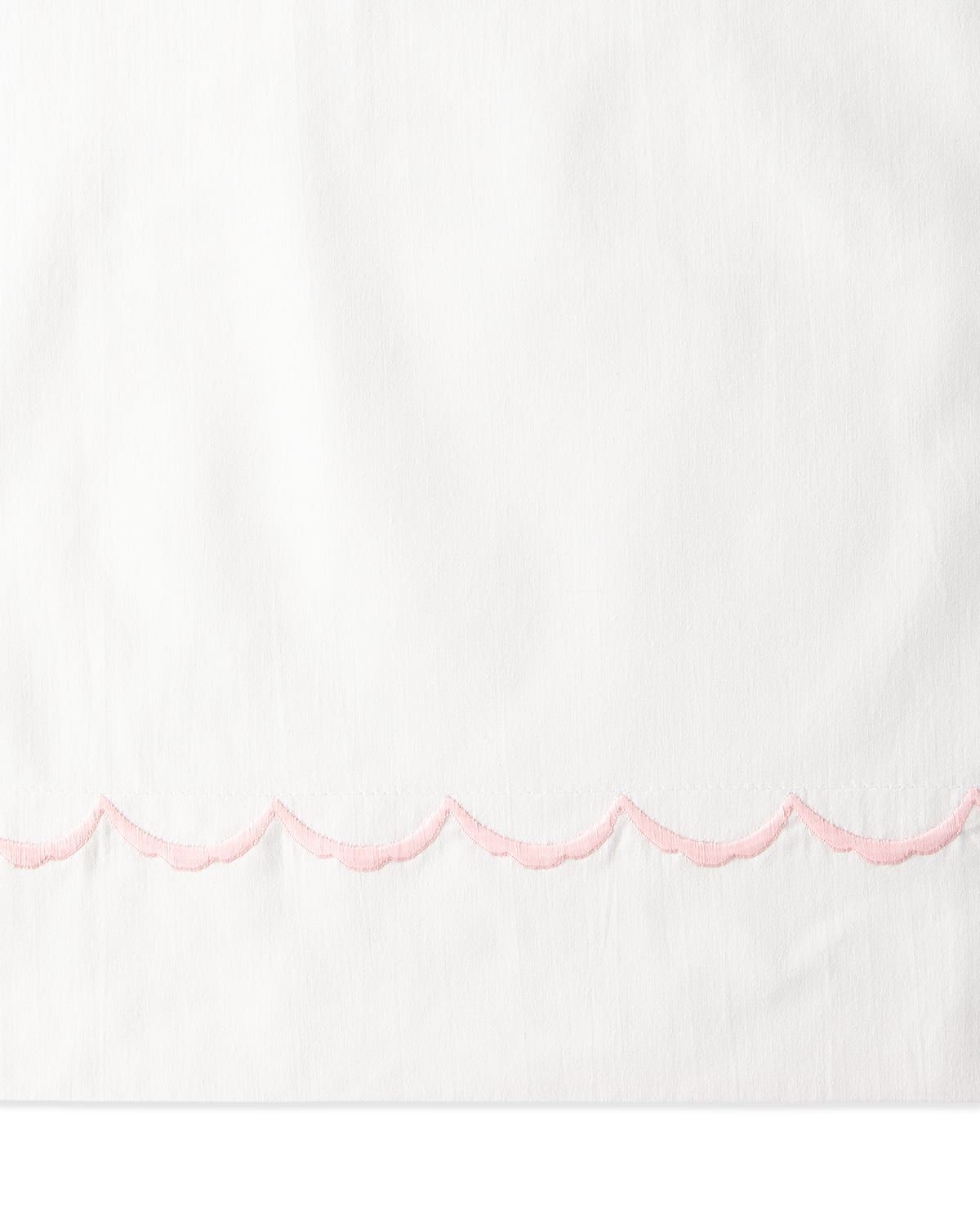 Scallop Embroidered 350 Thread Count Flat Sheet