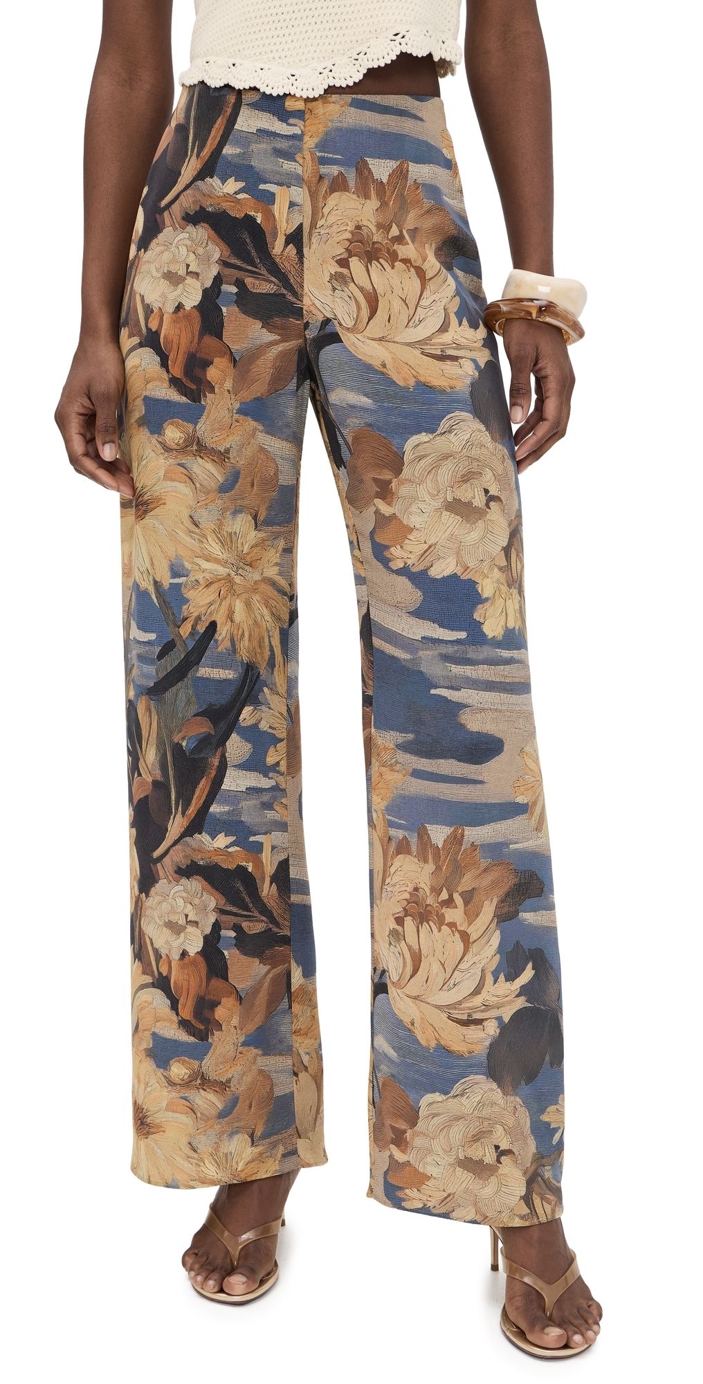 Cult Gaia Sara Silk Pants Wild Dahlia S