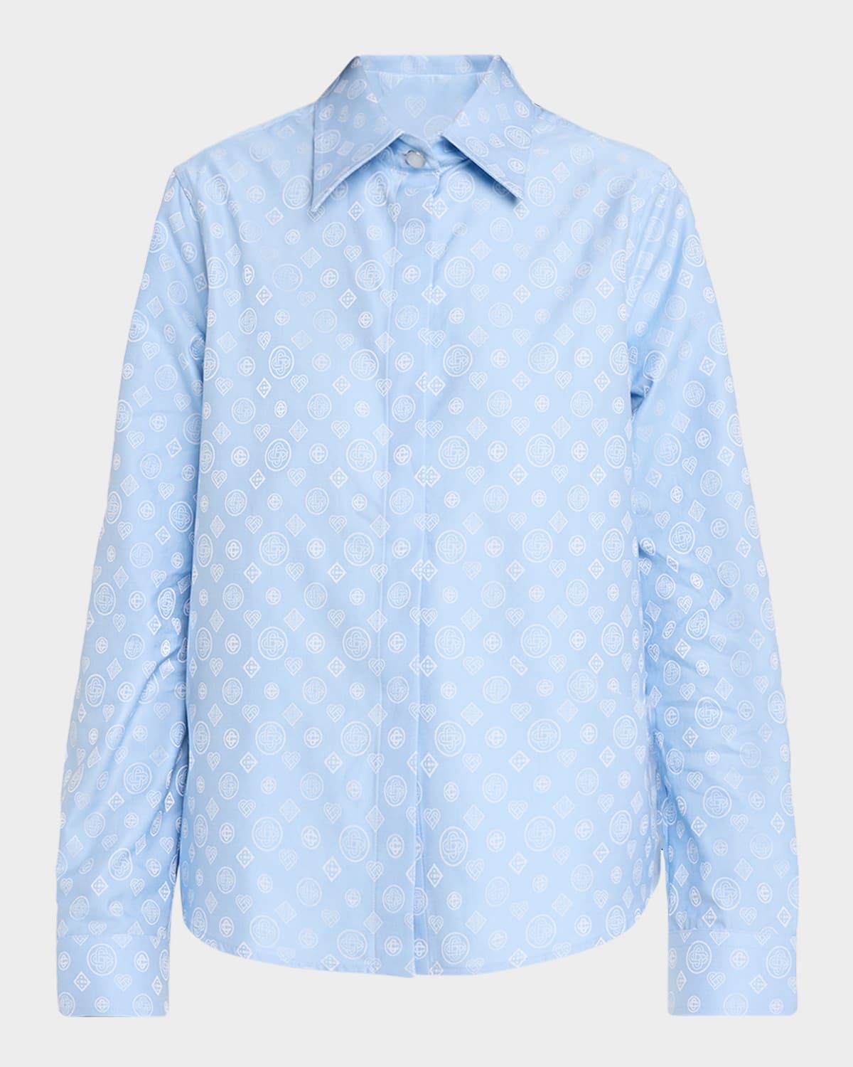 Monogram Button-Front Shirt