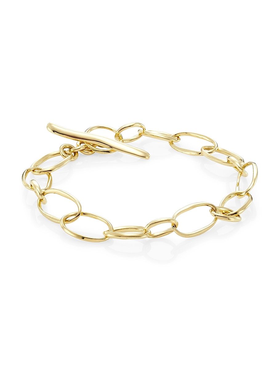 Women's Scultura 18K Yellow Gold Oval-Link Bracelet - Gold - Size 8