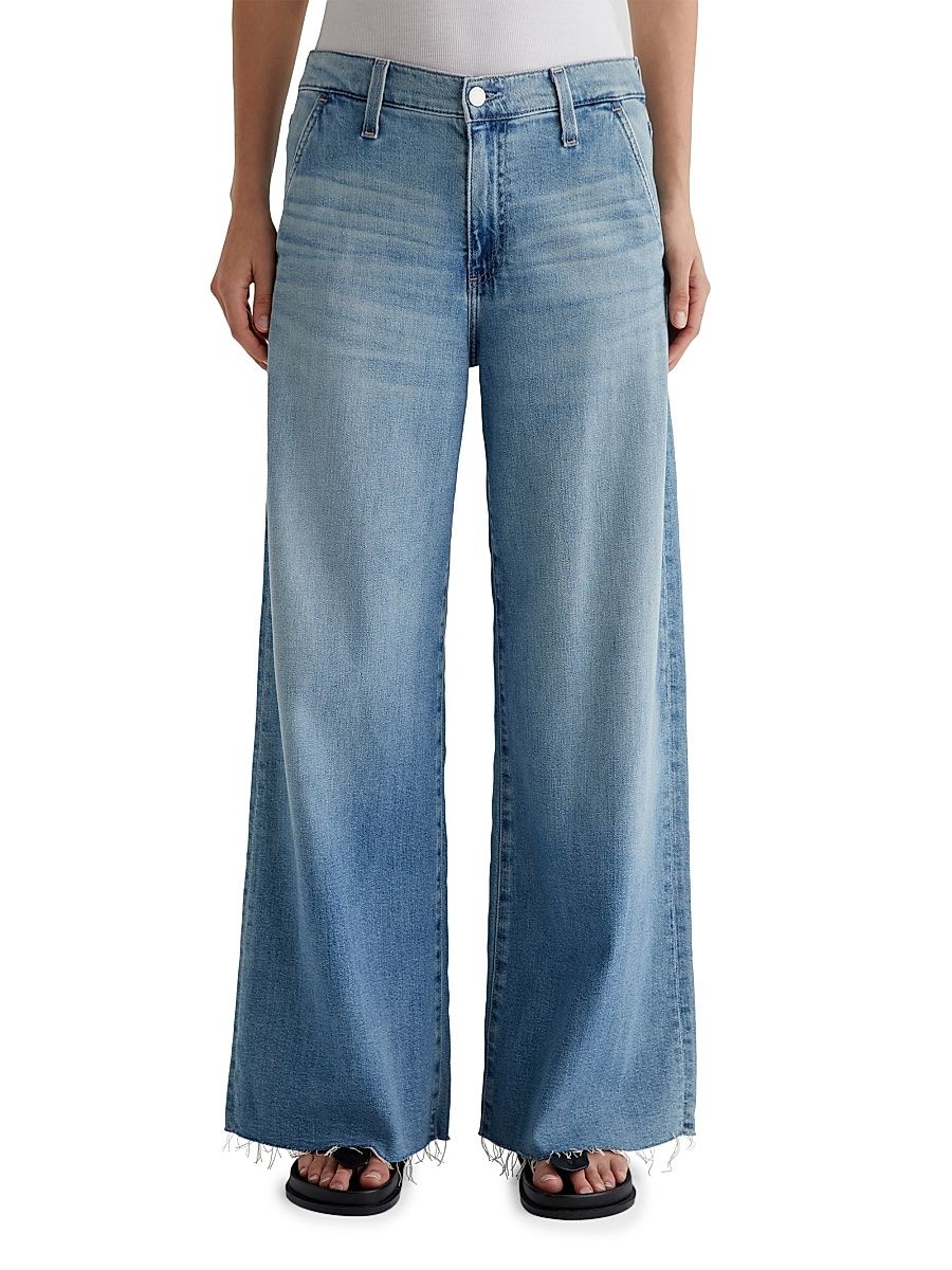 Women's Stella Raw-Edge Wide-Leg Jeans - Aries - Size 31