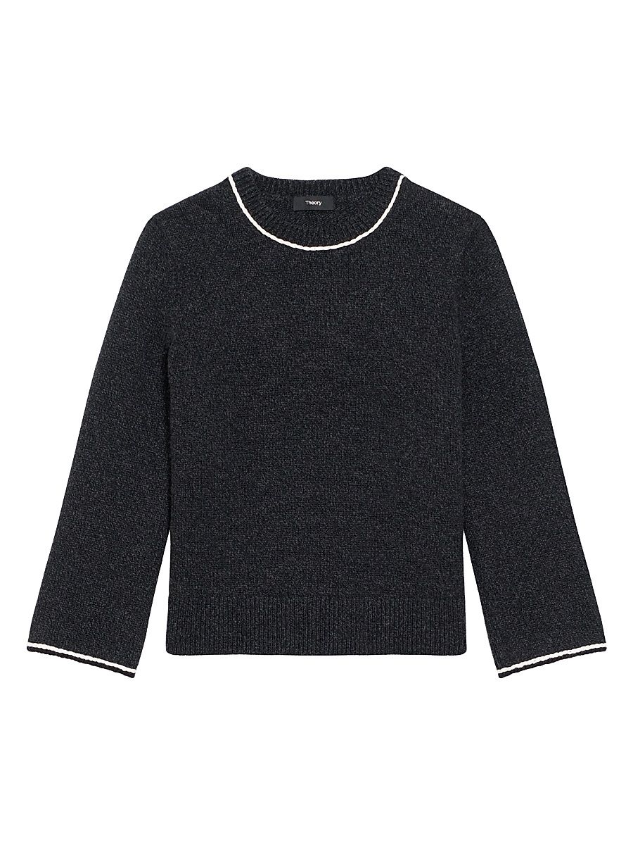 Women's Felted Tweed Top - Black Multi - Size Medium