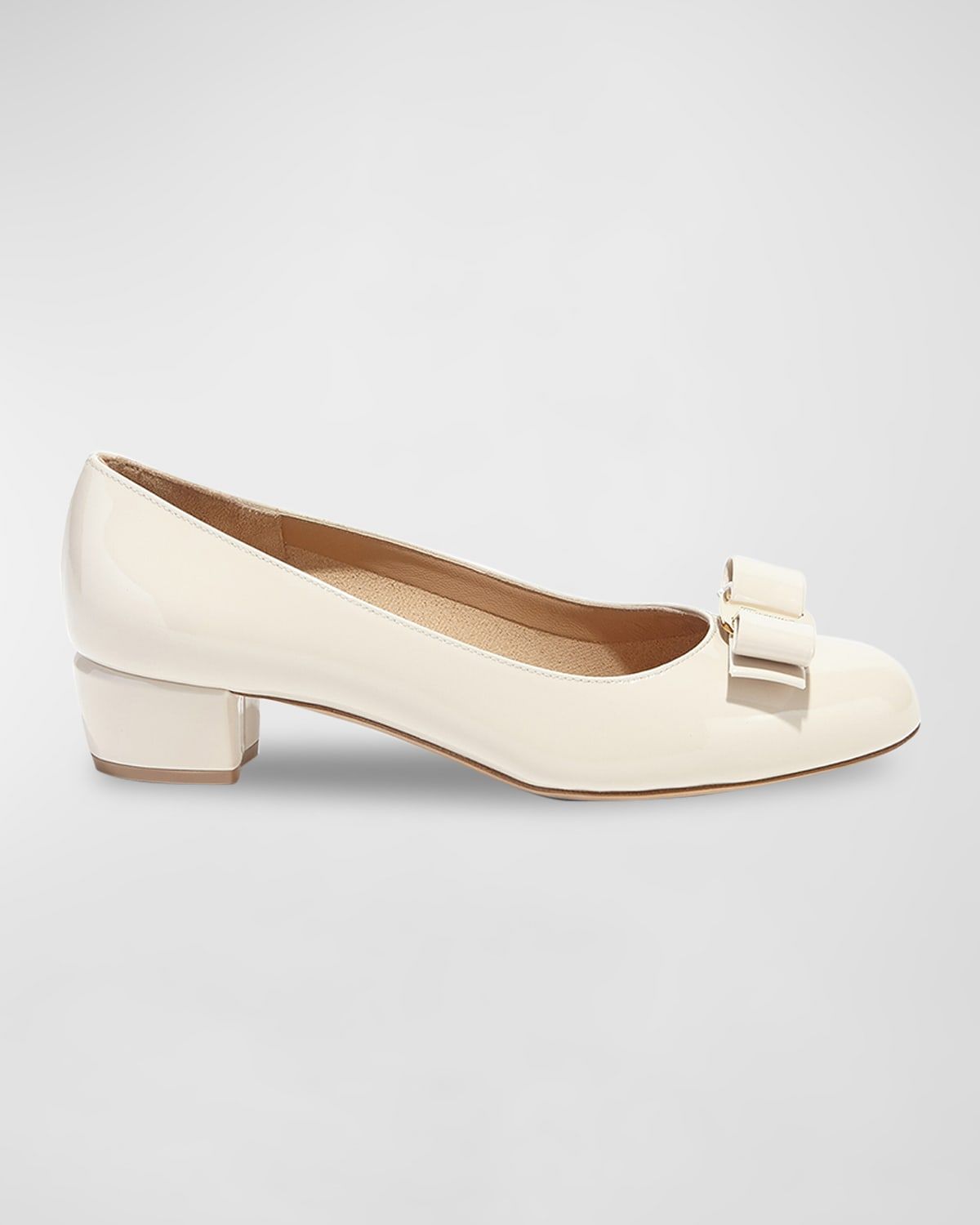 Vara Bow Leather Low Pumps