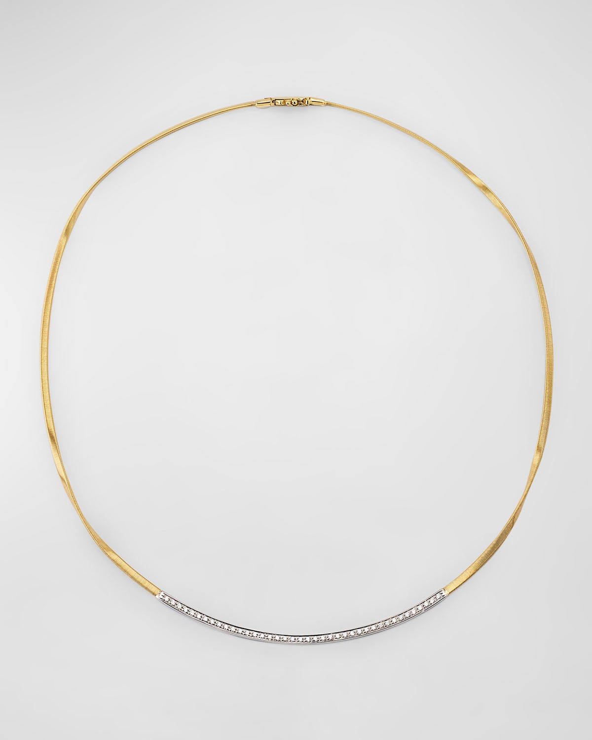 18K Yellow Gold Marrakech Coil Necklace with Diamonds
