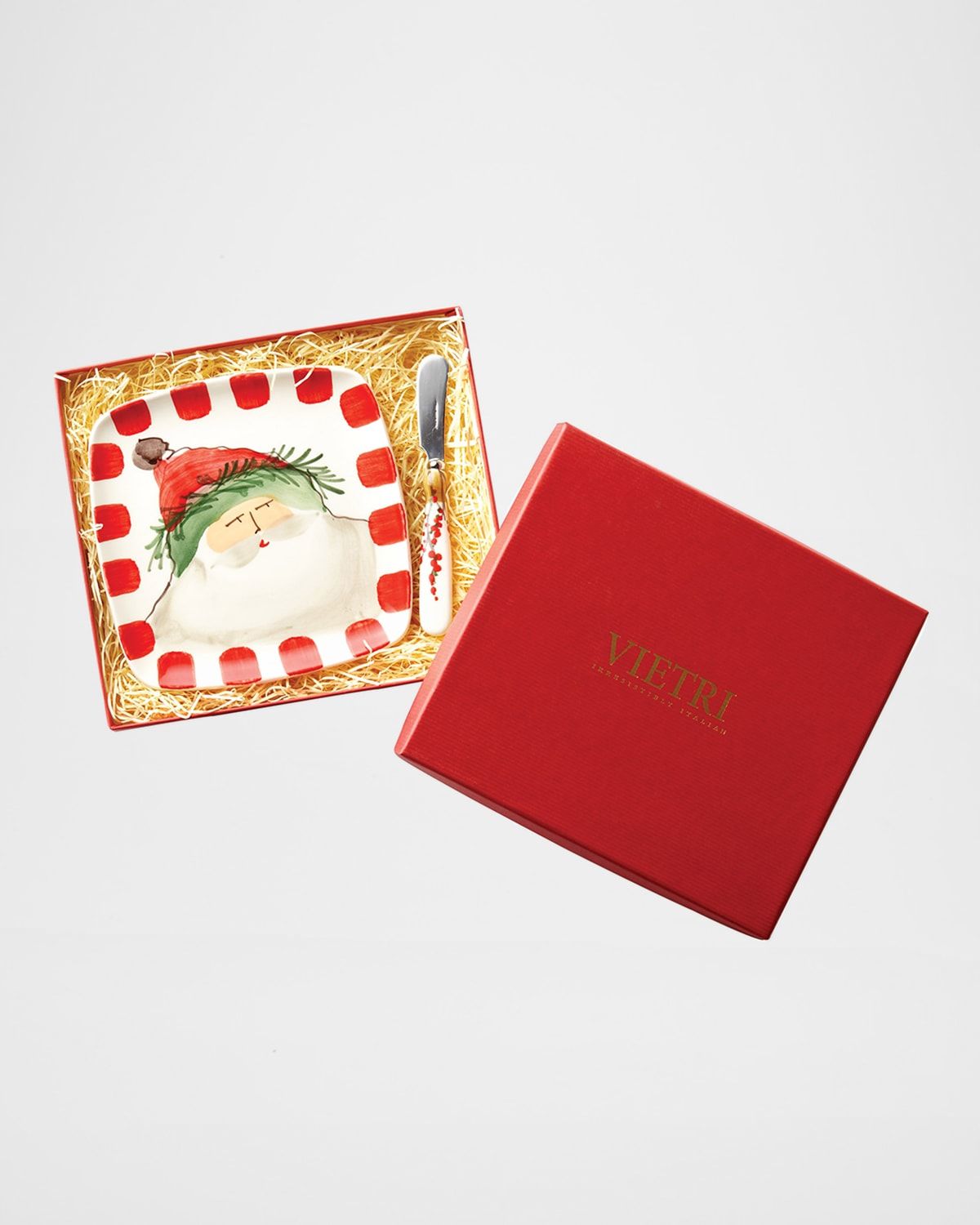 Old St. Nick Square Plate with Spreader