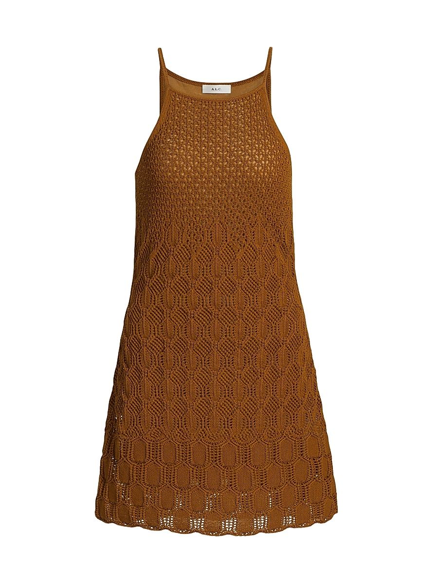 Women's Mimi Cotton-Blend Knit Minidress - Sepia - Size XL