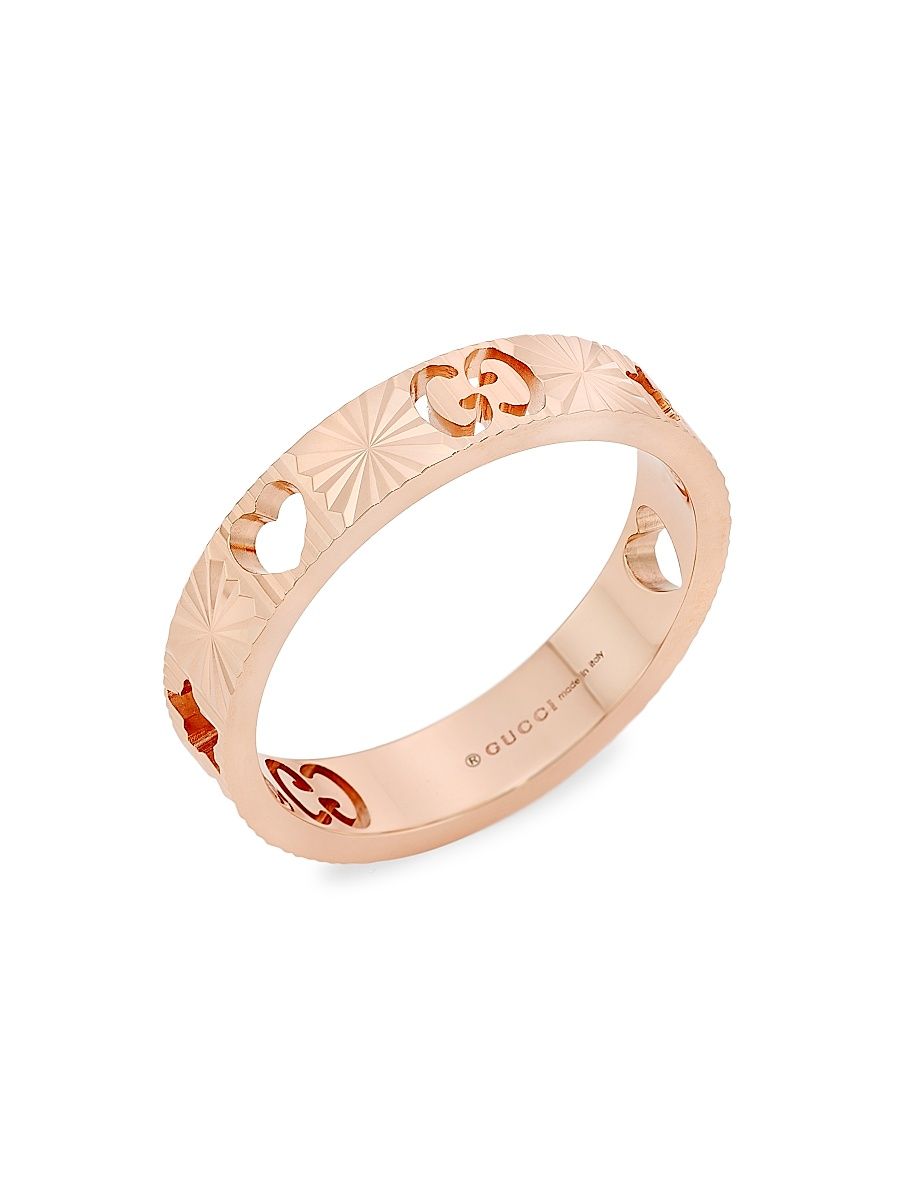 Women's Icon 18K Rose Gold Star Ring - Gold - Size 6.5