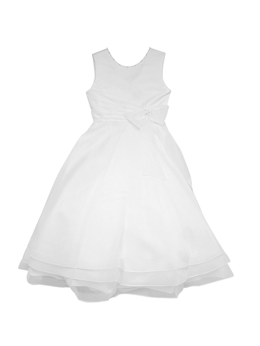 Little Girl's & Girl's Communion Organza A-Line Dress - White - Size 8