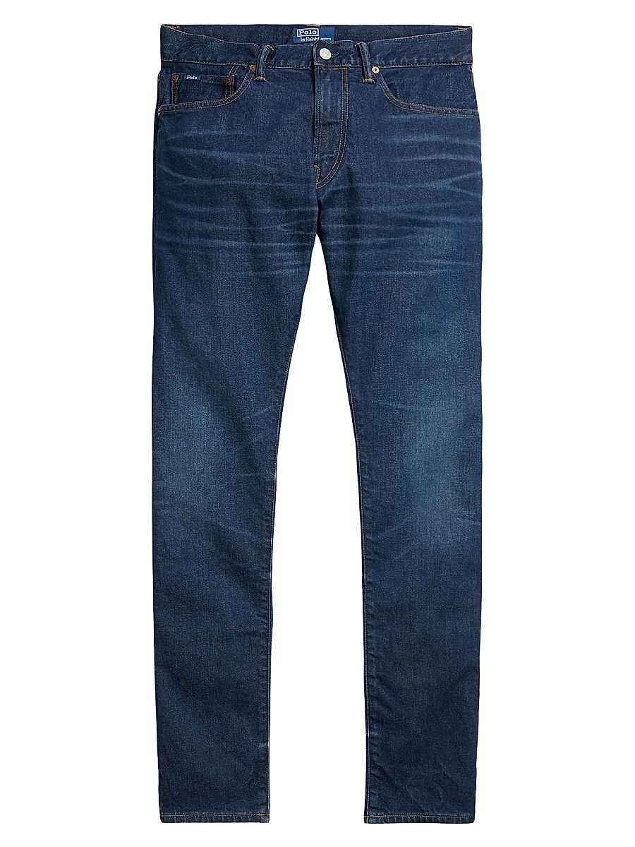 Men's Sullivan Washed Mid-Rise Straight-Leg Jeans - Pinebank - Size 38