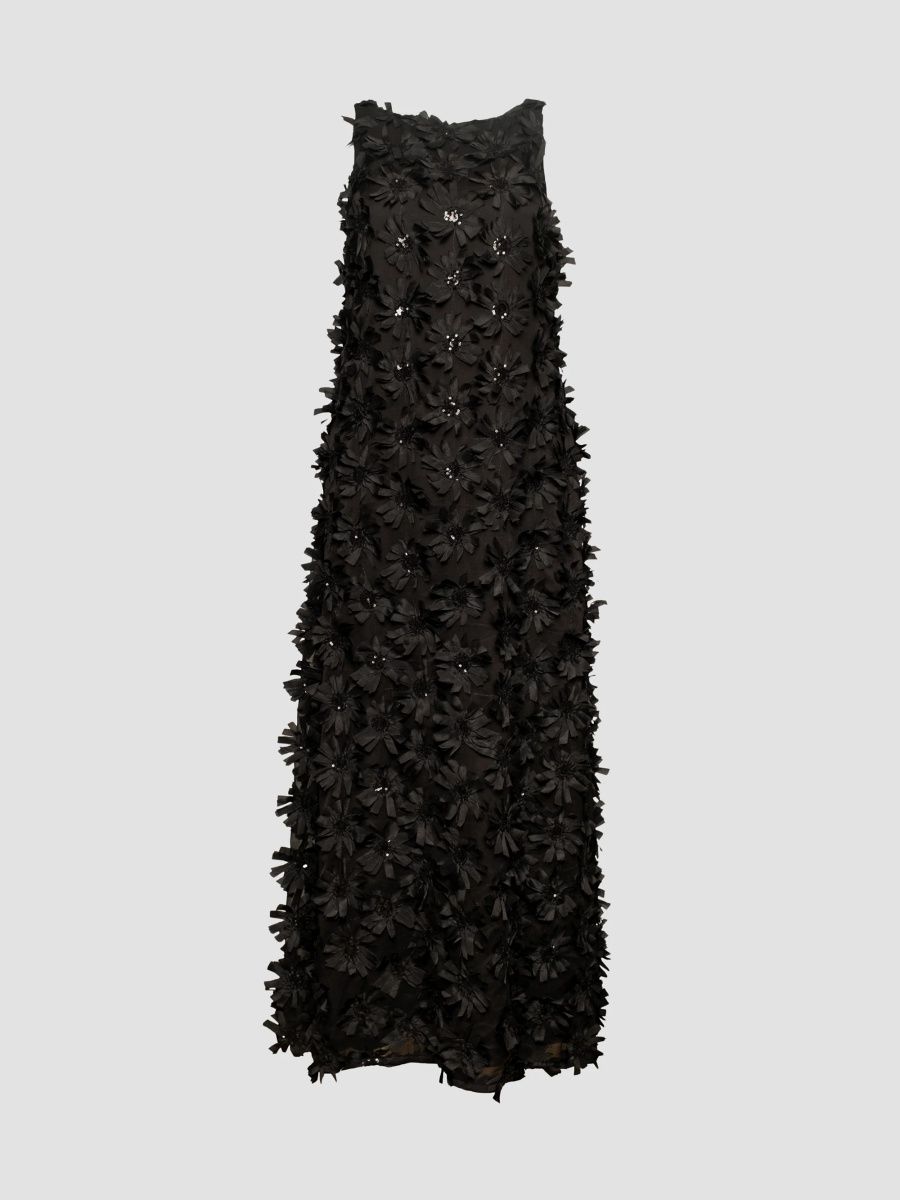 Frances Valentine Women's Francesca Daisy Maxi Dress - Black - Size XL