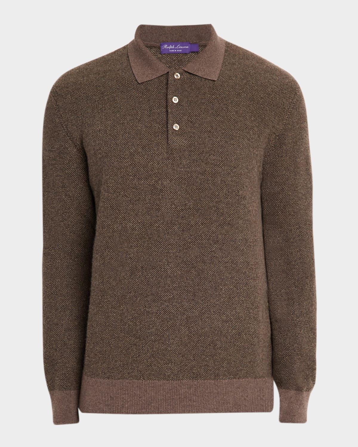 Men & apos;s Cashmere Birdseye Polo Sweater